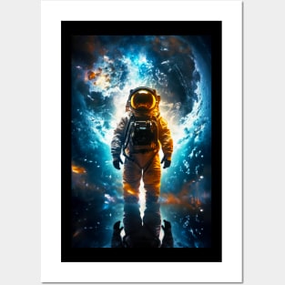 Interstellar Traveler Astronaut Earth Space Art Posters and Art